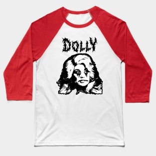 Black metal dolly parton Baseball T-Shirt